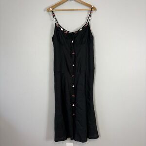 Vtg Sara Isabella 100% Irish‎ Linen Dress Sz 14 Floral 90s Y2K NWT Cottagecore